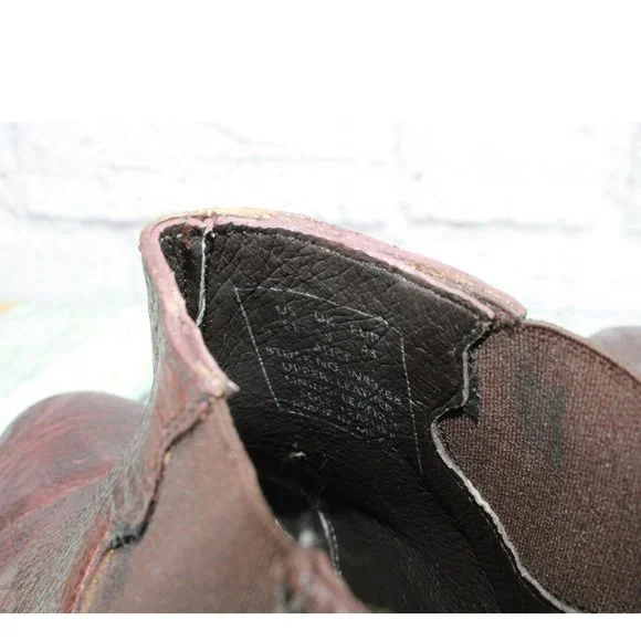 Wolverine Brown Leather Slip On Almond Toe Chelsea Ankle Boots Size 11 - Picture 8 of 9